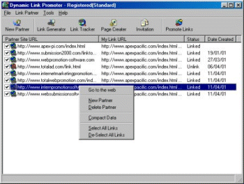 Dynamic Link Promoter 1.0 software screenshot
