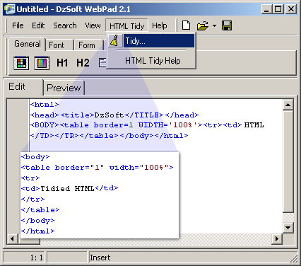 DzSoft WebPad 2.3.0.2 software screenshot