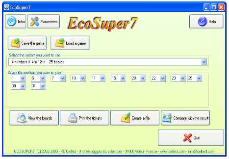 ECOSUPER7 1.21 software screenshot