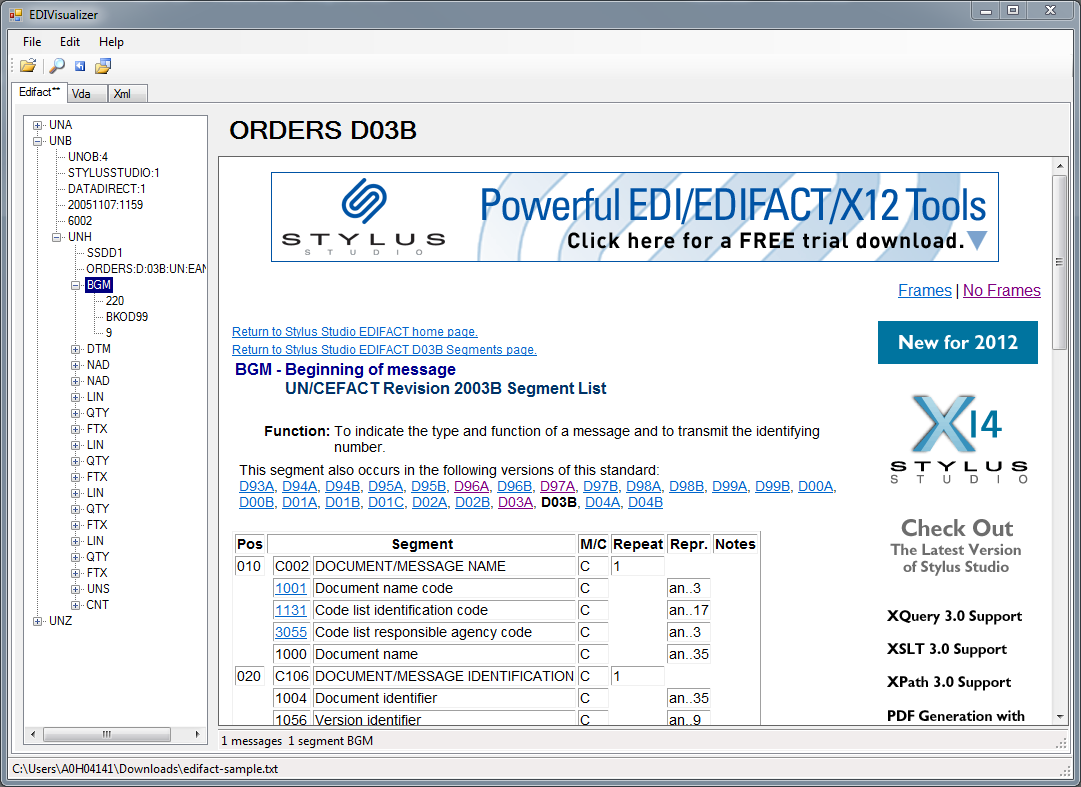EDIVisualizer SDK 1.0 software screenshot