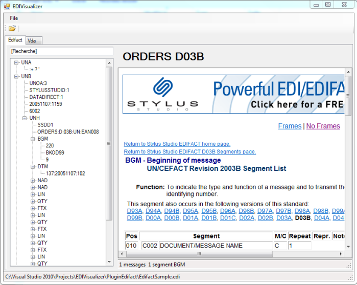 EDIVisualizer 1.7.4 software screenshot