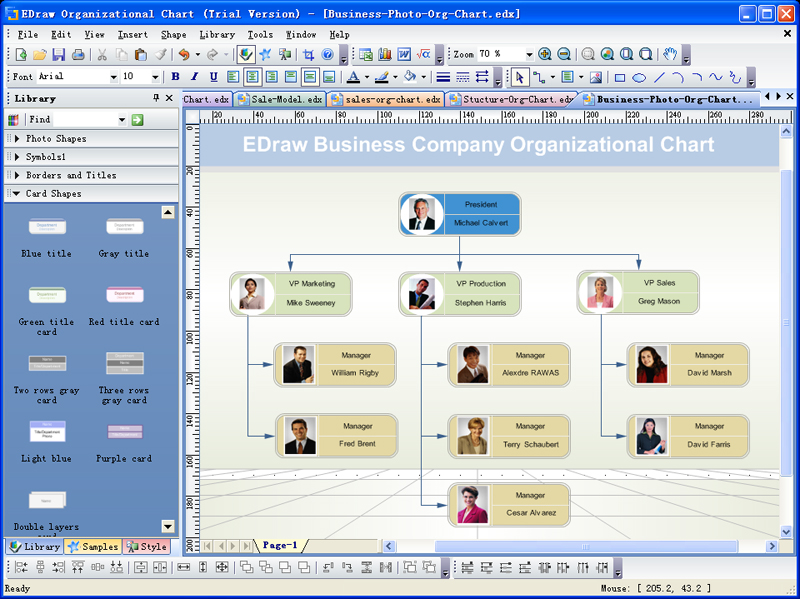 EDraw Organizational Chart 7.7 software screenshot