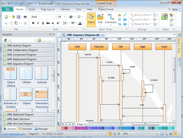 EDraw UML Diagram Maker 8.4 software screenshot