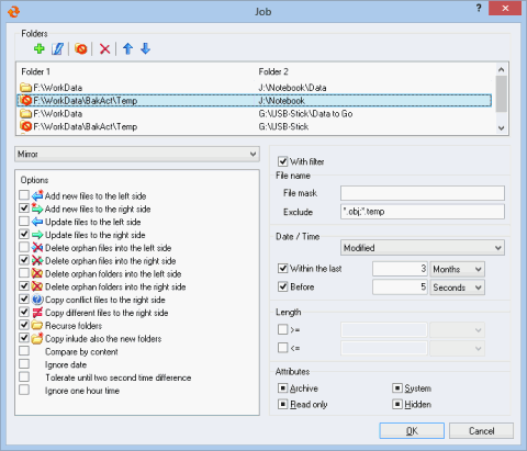 EF AutoSync 2.60 software screenshot
