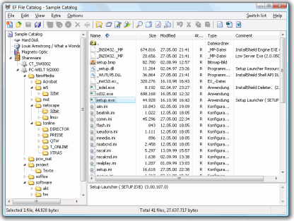 EF File Catalog 4.80 software screenshot