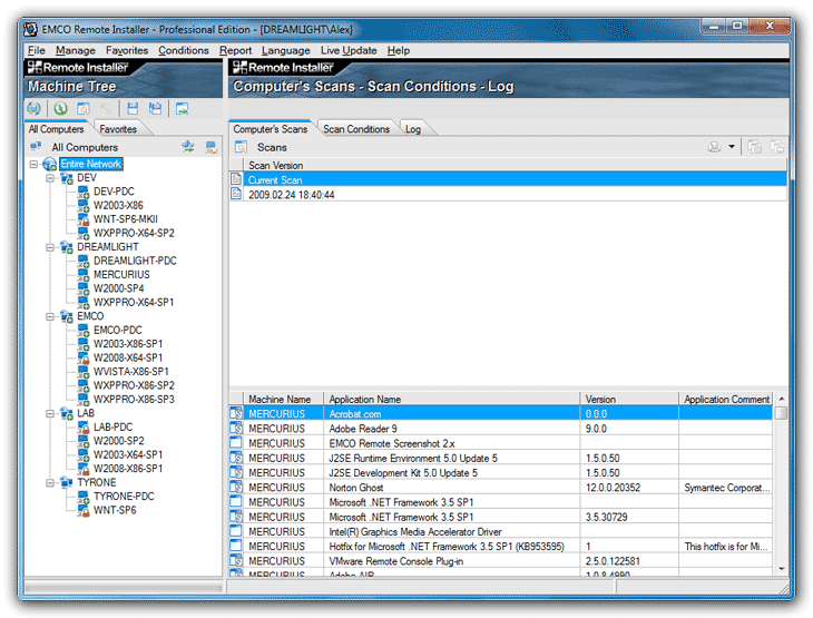 EMCO Remote Installer Professional 5.2.8.2752 software screenshot