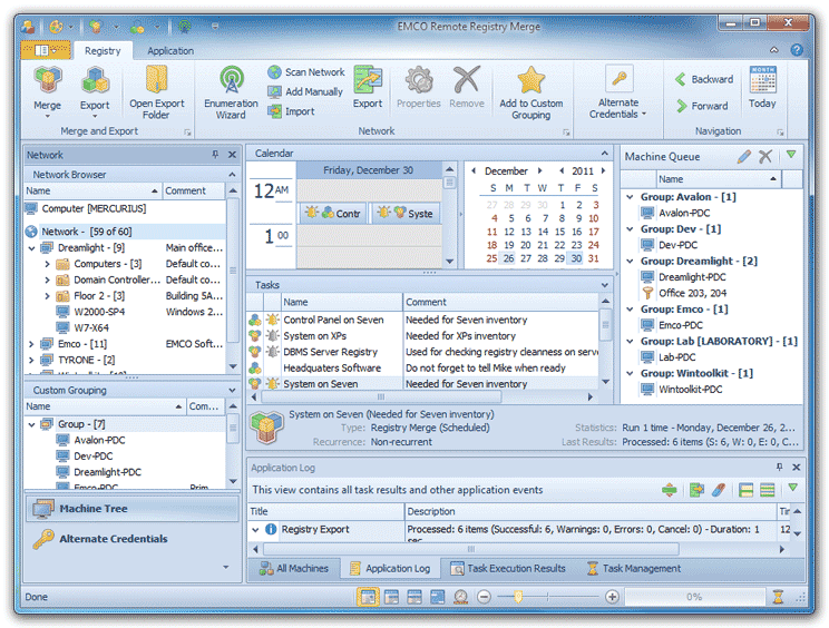 EMCO Remote Registry Merge 2.2.4.3784 software screenshot
