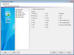 EMS Data Export for MySQL 3.7.0.44145 software screenshot