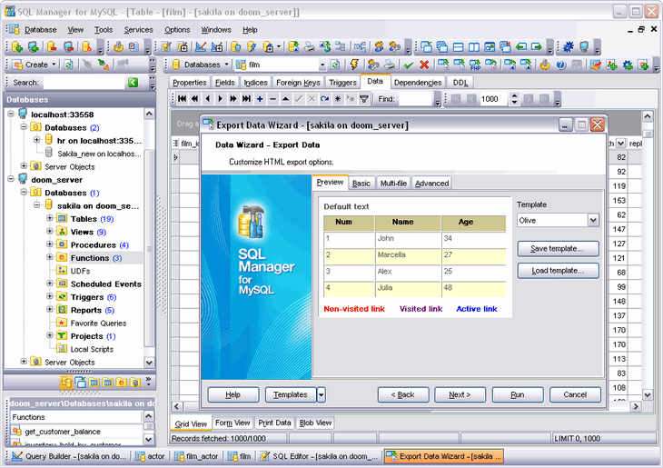 SQL Manager Lite for MySQL 5.6.1.47667 software screenshot