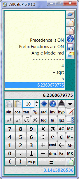 ESBCalc Pro - Scientific Calculator 8.1.2 software screenshot