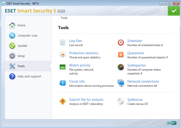 ESET Internet Security (ESET Smart Security) 10.0.390.0 software screenshot