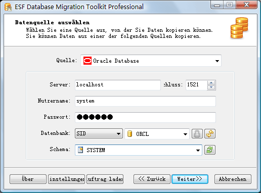 ESF Database Migration Toolkit Professional 9.0.25 software screenshot