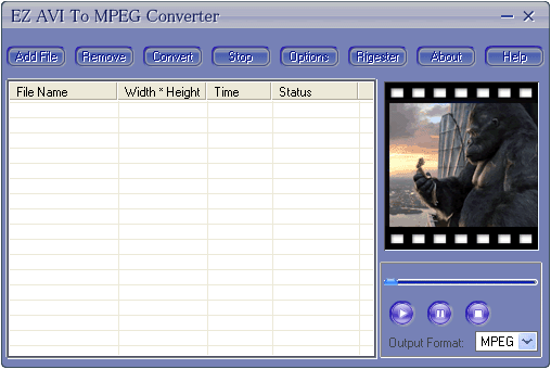 EZ AVI To MPEG Converter 3.70.30 software screenshot