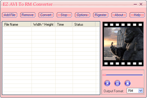 EZ AVI To RM Converter 3.70.30 software screenshot