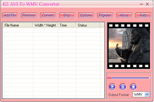 EZ AVI To WMV Converter 3.70.30 software screenshot