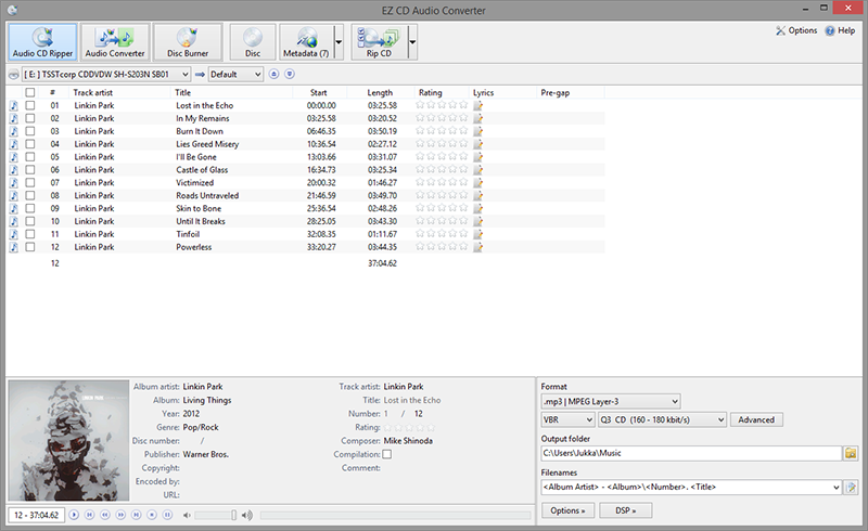 EZ CD Audio Converter Free 3.1.4 software screenshot