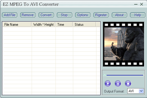 EZ MPEG To AVI Converter 3.70.70 software screenshot