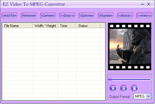 EZ Video To MPEG Converter 3.70.70 software screenshot