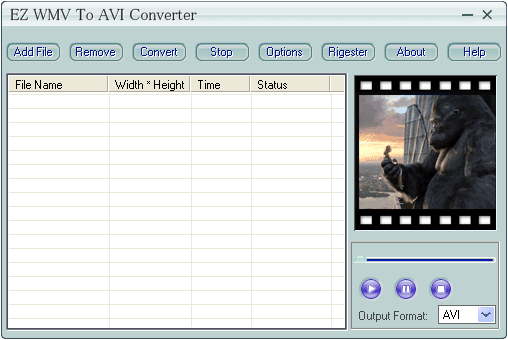 EZ WMV To AVI Converter 3.70.70 software screenshot