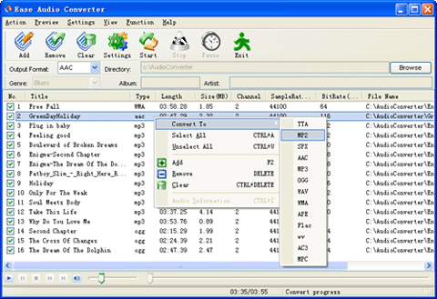 Ease Audio Converter 5.30 software screenshot