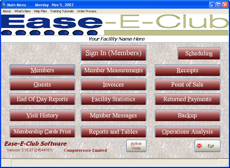 Ease-E-Club 5.13.07.24564961 software screenshot