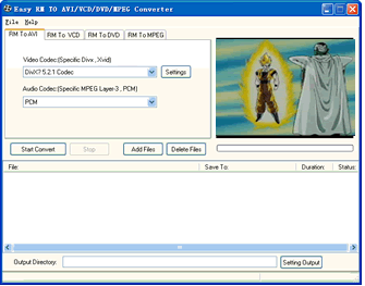 Easy AVI/VCD/DVD/MPEG Converter 1.15 software screenshot