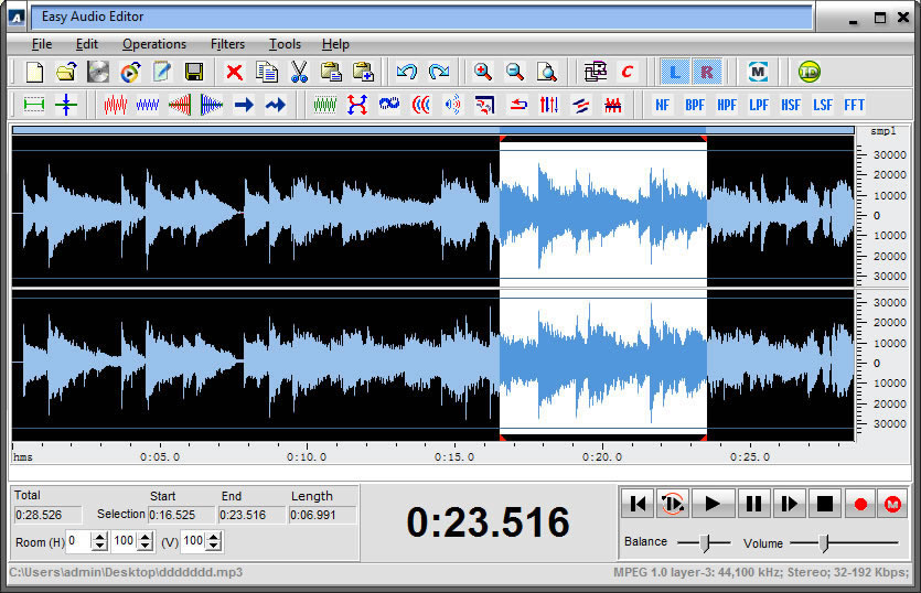 Easy Audio Editor 8.1 software screenshot