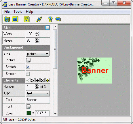 Easy Banner Creator 3.1 software screenshot
