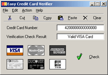 Easy Credit Card Verifier 1,12 software screenshot