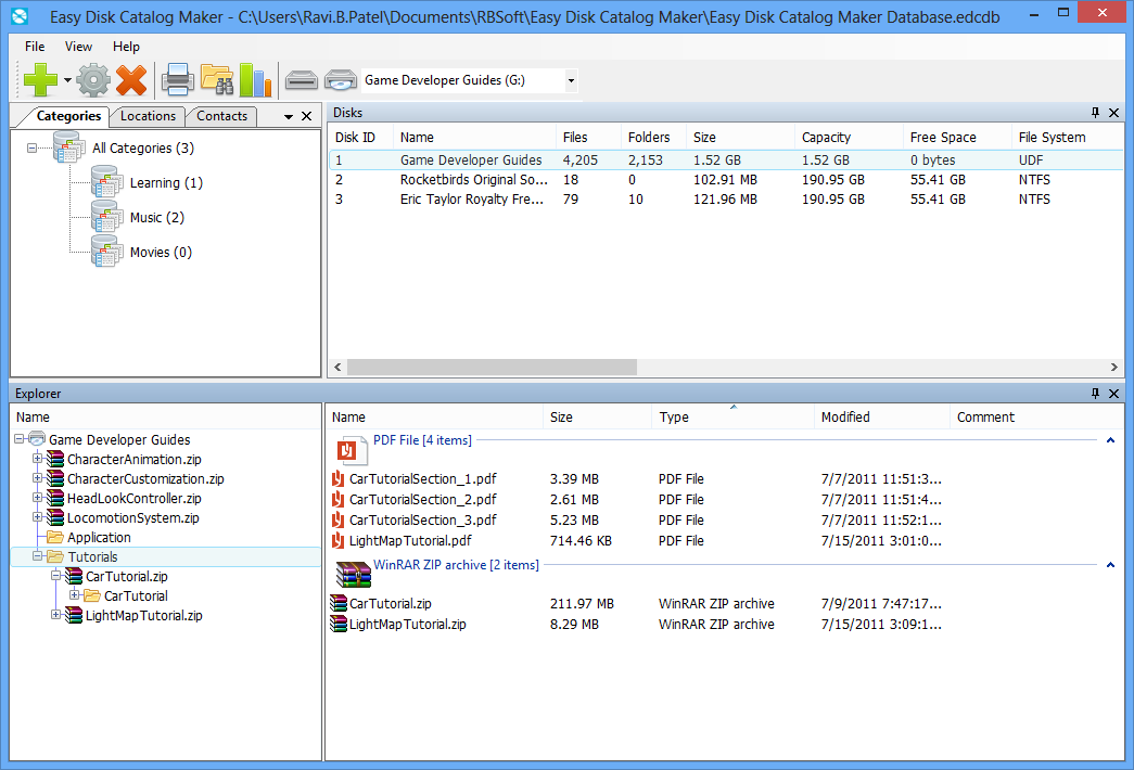 Easy Disk Catalog Maker 1.2.6.0 software screenshot
