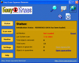 Easy Erase Spyware Remover 1.0 software screenshot