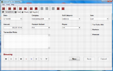 Easy Expense Tracker 1.7 software screenshot