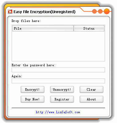 Easy File Encryption 1.4 software screenshot