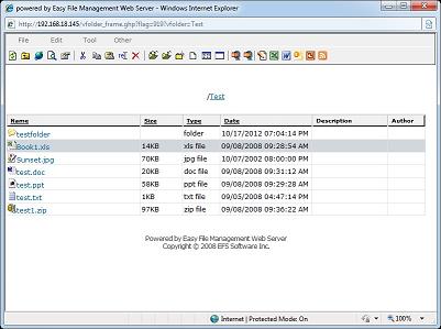 Easy File Management Web Server 5.6 software screenshot