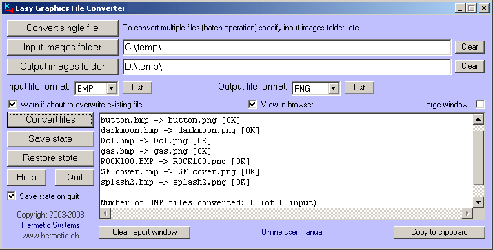 Easy Graphics File Converter 9.09 software screenshot