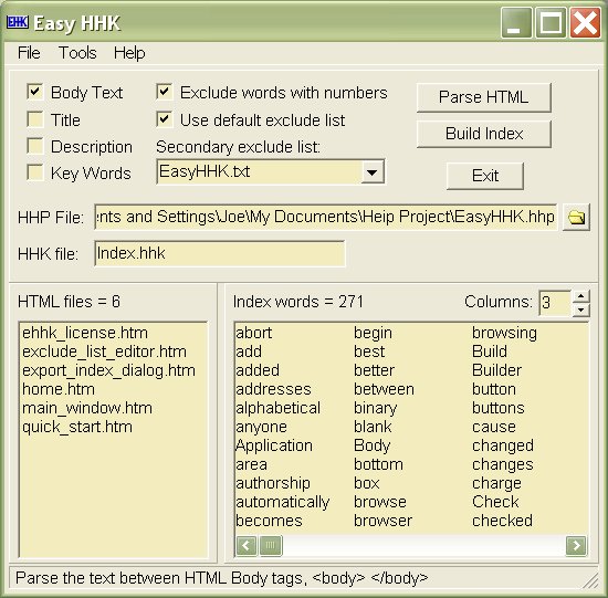 Easy HHK 2.0 software screenshot
