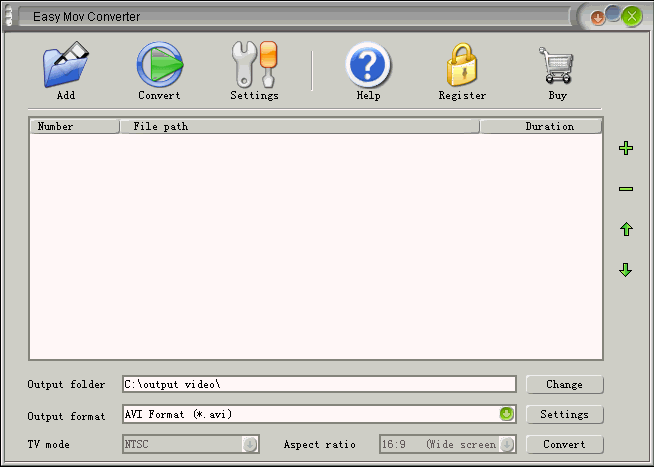 Easy MOV Converter 1.4.21 software screenshot