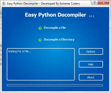 Easy Python Decompiler 1.3.1a software screenshot