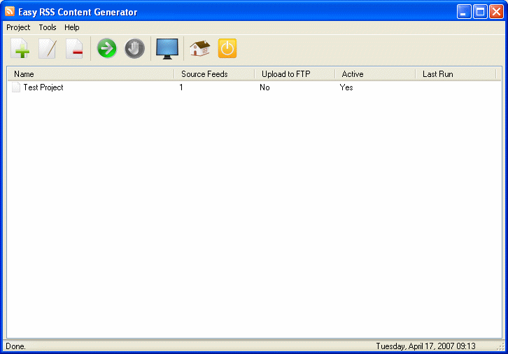Easy RSS Content Generator 3.35 software screenshot