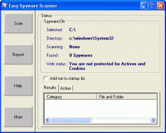 Easy Spyware Scanner 1.0 software screenshot