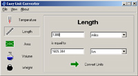 Easy Unit Converter 1.2 software screenshot