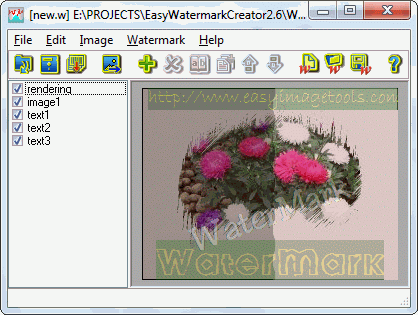Easy Watermark Creator 3.6 software screenshot
