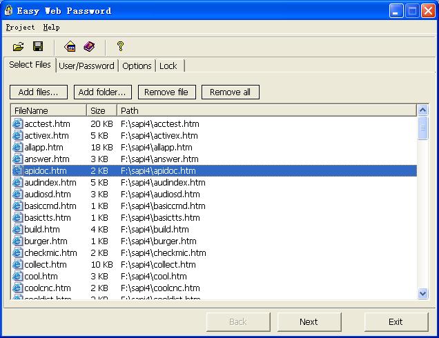 Easy Web Password 1.2 software screenshot