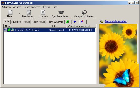 Easy2Sync for Outlook 9.08.00 software screenshot