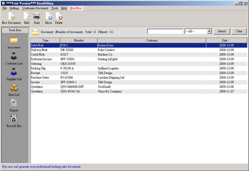 EasyBilling Maker of Sales Document 3.5.2 software screenshot