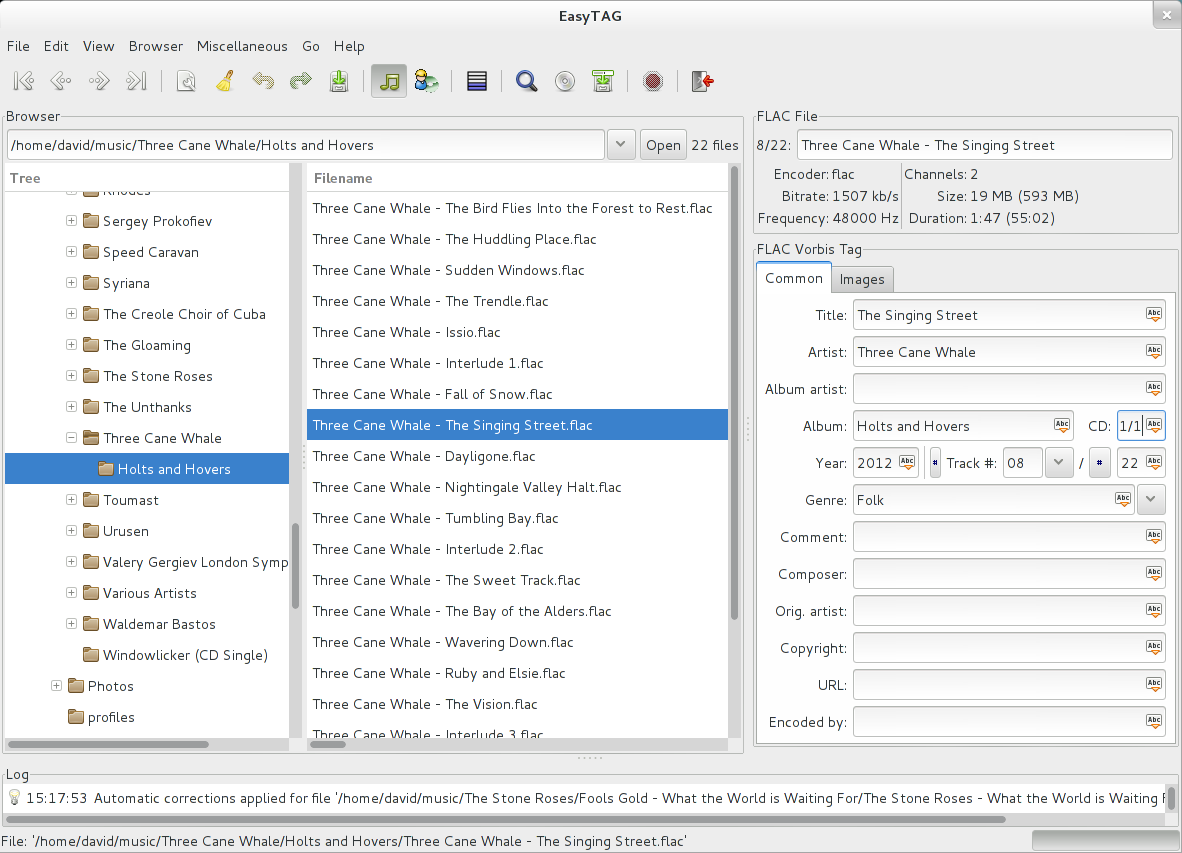 EasyTAG 2.4.1 software screenshot