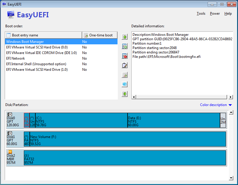 EasyUEFI 2.9 software screenshot