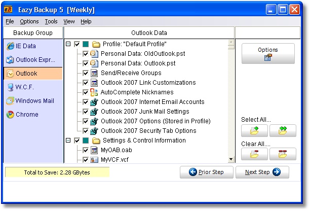 Eazy Backup 5.0.5 software screenshot