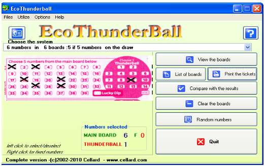 EcoThunderball 1.00 software screenshot