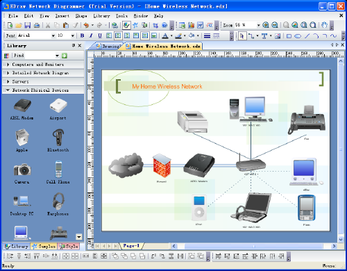 Edraw Network Diagrammer 7.5 software screenshot